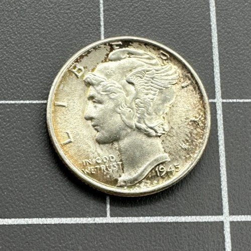 1945-S AU/BU Mercury Dime - 90% Silver