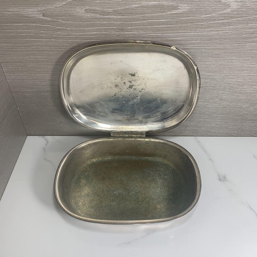 Vintage Silverplate Silent Butler Crumb Catcher *Missing Handle*