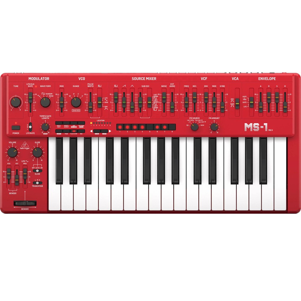 Behringer MS-1 MKII RD Analog Synthesizer, Red