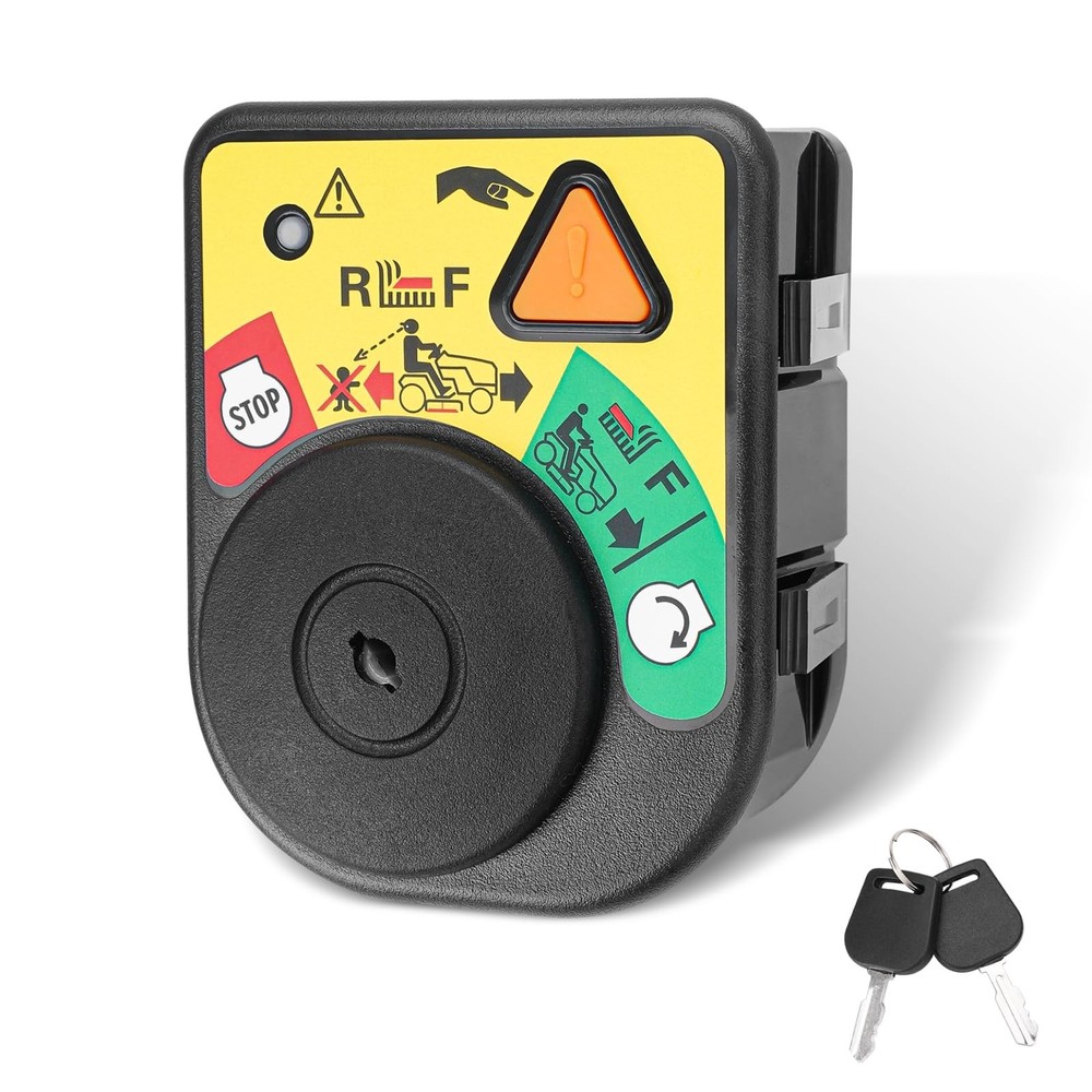 Riding Mower Ignition Module Switch with 2 Keys, 7 Terminals - Compatible with C