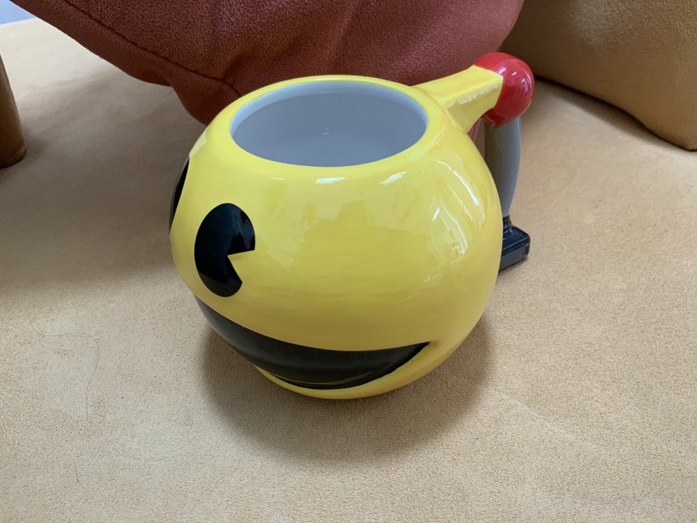 Pac Man Coffee Mug Ceramic Arcade Classic Video Game Character Shaped Cup