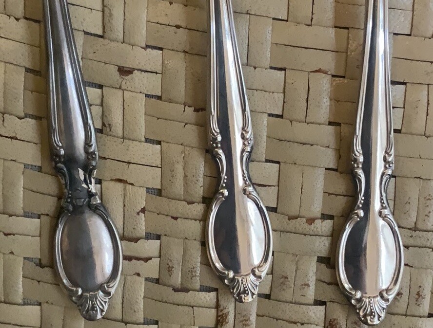 wm rogers silverplate flatware 6 Spoons 1950’s