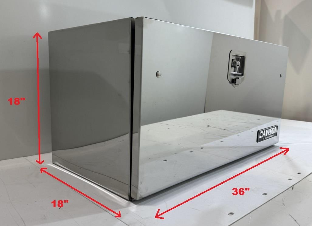 Dawson 36x18x18 Inch Stainless Steel Toolbox with Single Door-1 Handle