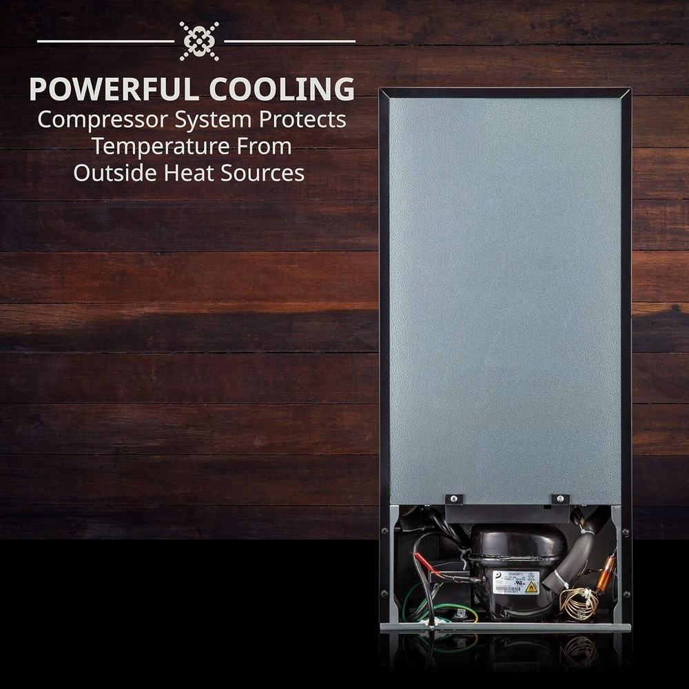 18 Bottle Compressor Energy Efficient Wine Cooler Refrigerator Lock Single Zone