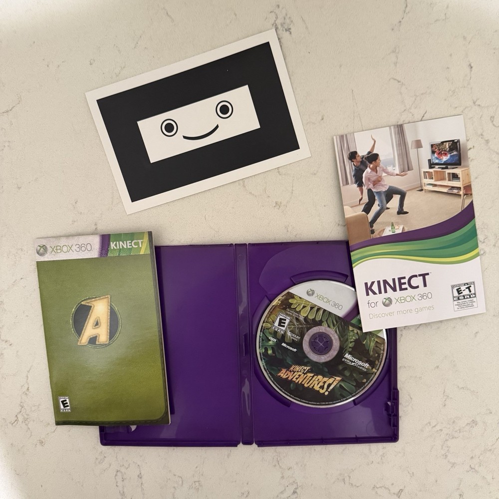 OEM Microsoft Xbox 360 Kinect Motion Sensor Bar + Kinect Adventures! Complete