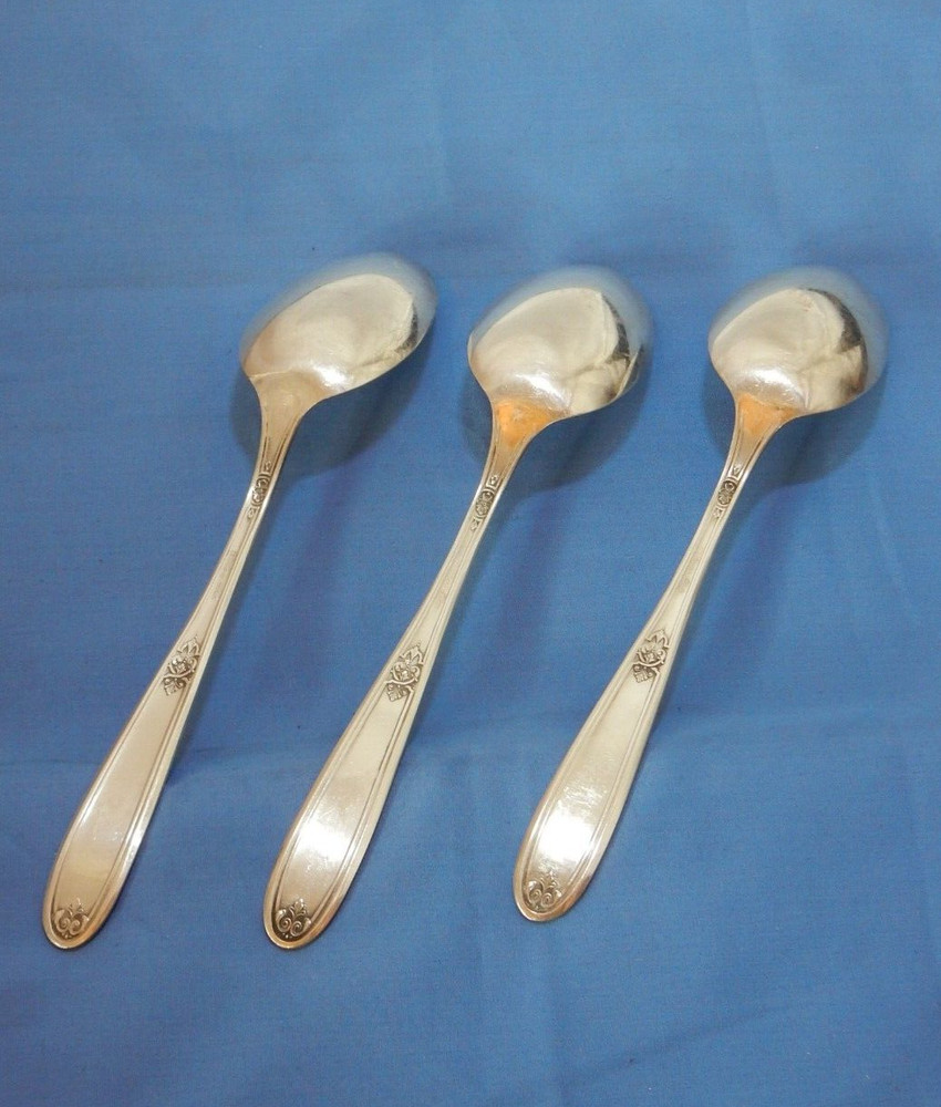Williams Bros Silverplate 1921 Lois Serving Tablespoon Spoons - 3