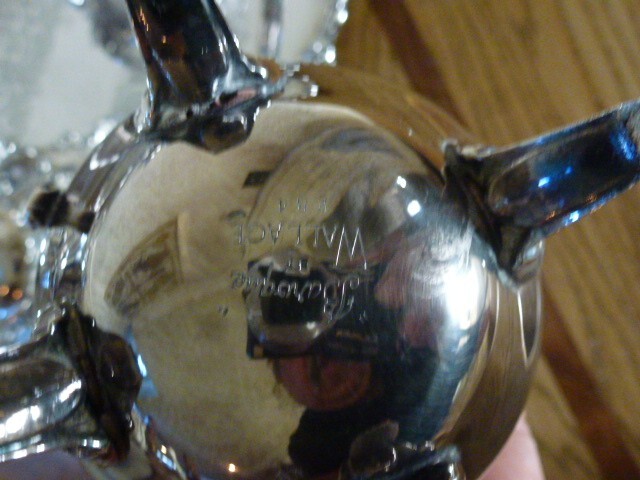 WALLACE BAROQUE Silverplate Tea Coffee Set and LARGE tray