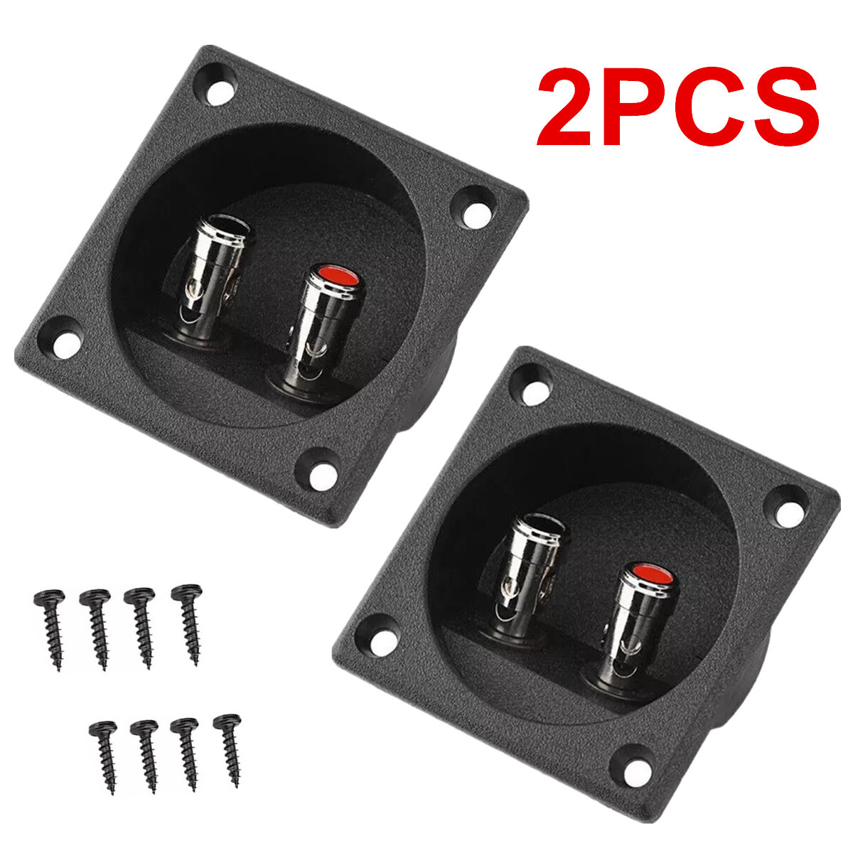 2PCS Speaker Box Terminal 2-Wire Round Spring Cup Connector Subwoofer Enclosure