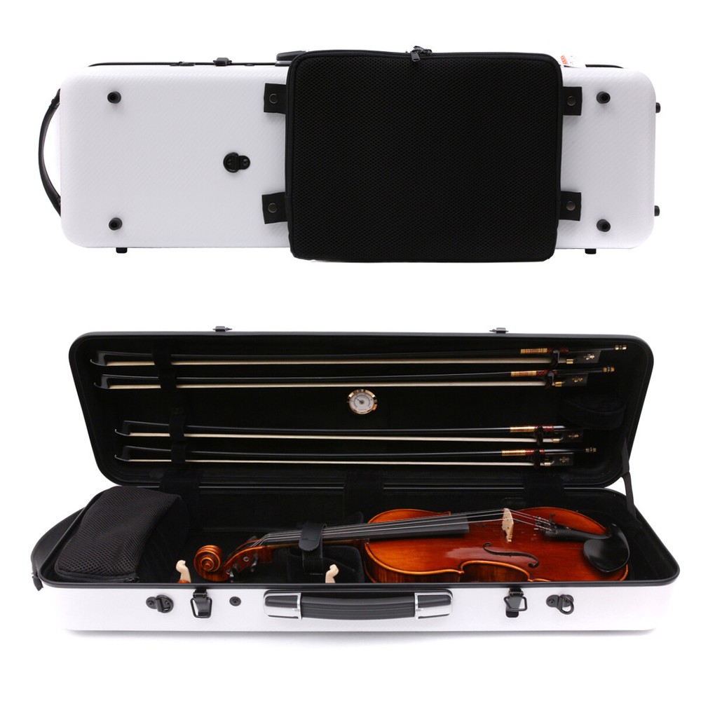 Advanced white Violin Case Box 4/4 Carbon Composite Strong nice workmanship