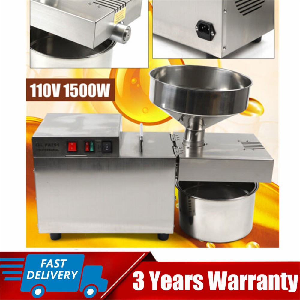 Automatic Nut Flax Seeds Oil Press Machine Kitchen Extractor 1500W LCD🔥