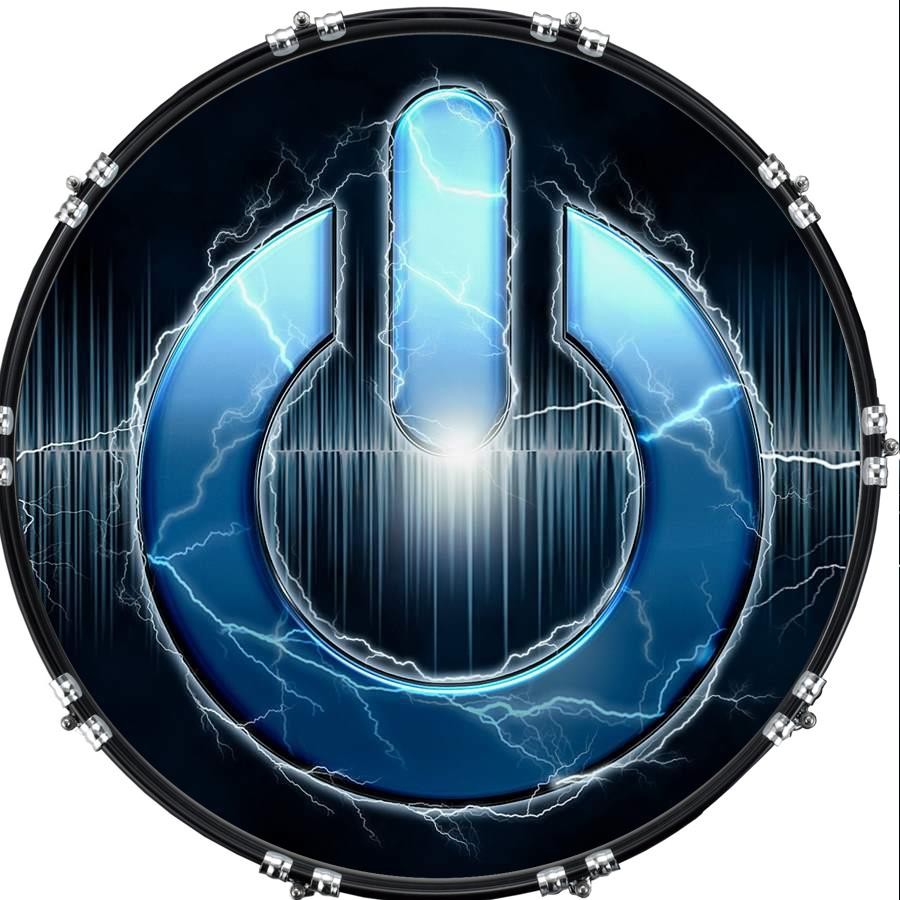 Custom 22" Kick Bass Drum Head Graphical Image Front Skin Button 1