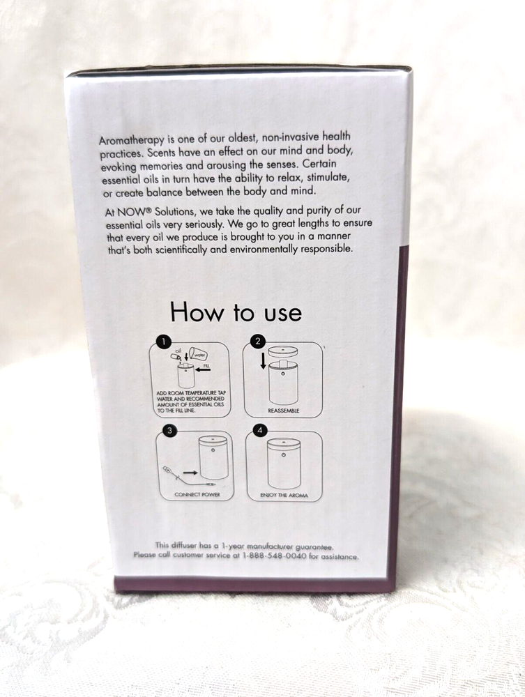 NOW Portable USB Ultrasonic Essential Oil Diffuser