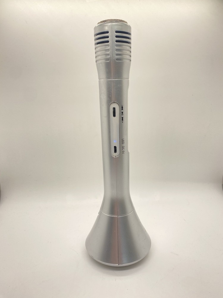 Xtreme Silver Wireless Karaoke Microphone Speaker Echo LED Mic USB Rechargeable