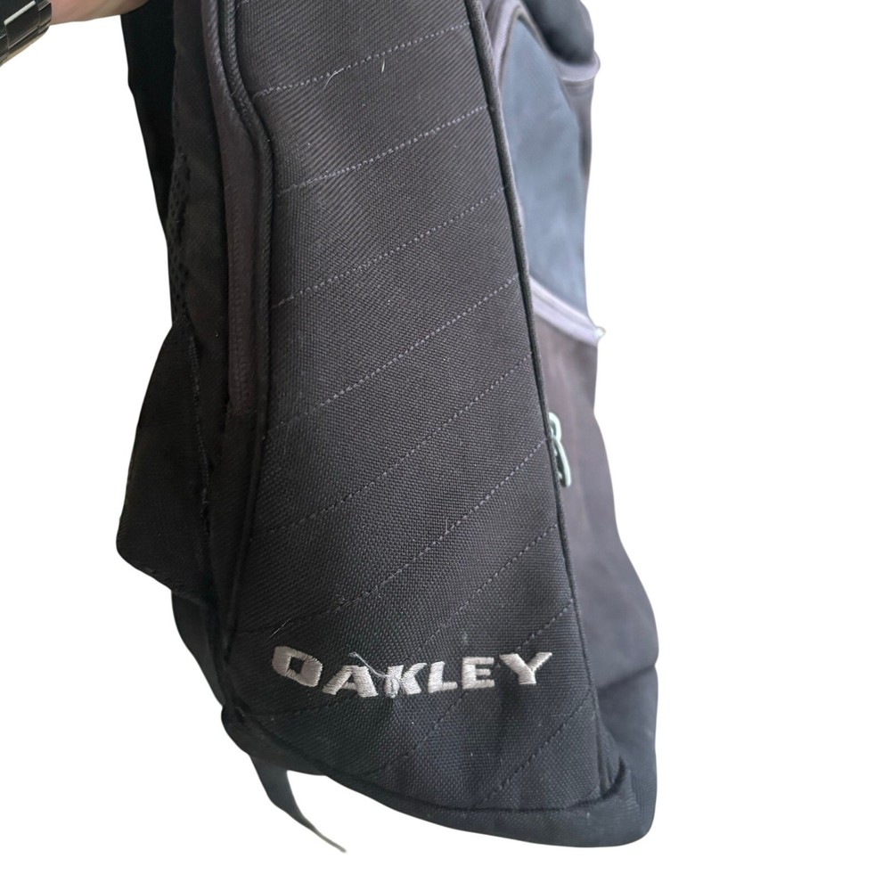 Oakley Backpack Laptop Holder Sunglasses Case Black Gray Multiple Compartments
