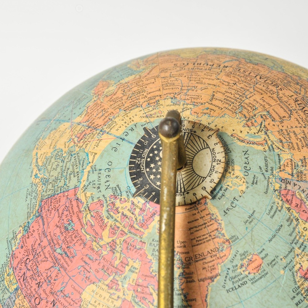 Vintage Replogle 10" Reference Globe Mid Century Atomic Style