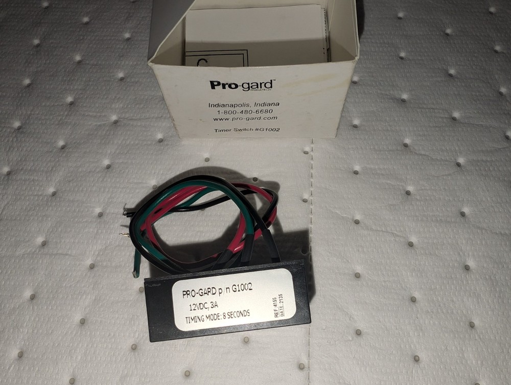 Pro-Gard G1002 Gun Lock Timer Relay Switch w/ 8 Second Delay New