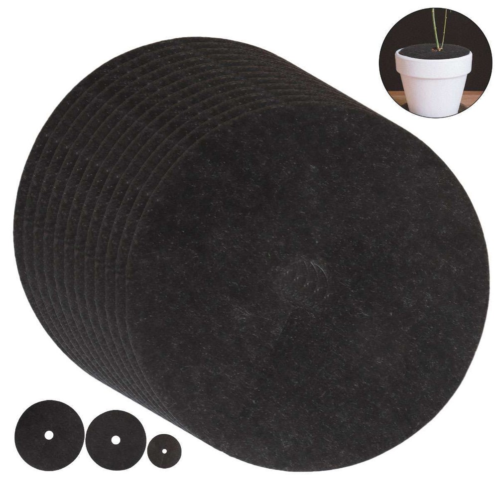 12Pack/15-32cm Mulch Ring Tree Protector Mats Disc Shrub Tree Guard Weeding Pads