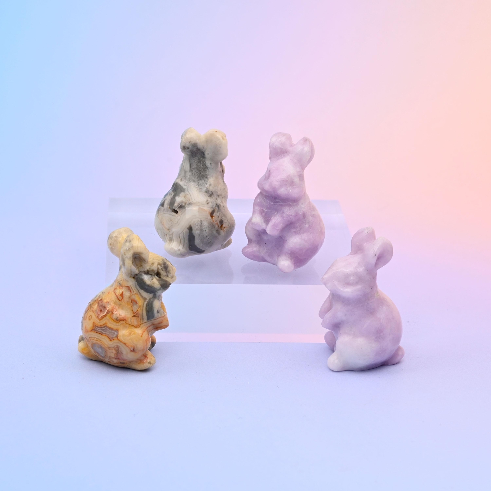 1.5 Inch Rabbit Crystal Carving Figurines