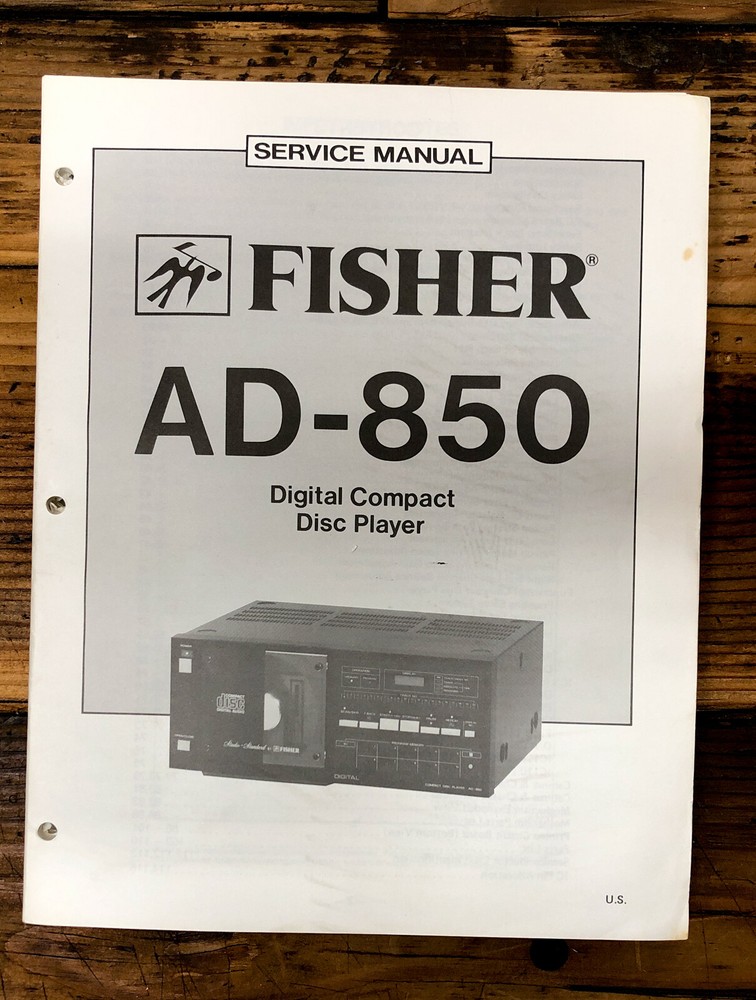 Fisher AD-850 CD Player  Service Manual *Original*