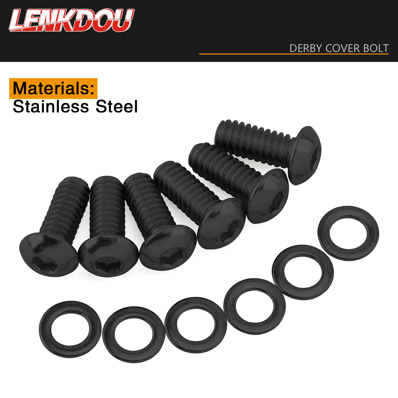 Stainless Derby Cover Screw Bolt + Washers Kit For Harley Touring Dyna 1999-2024