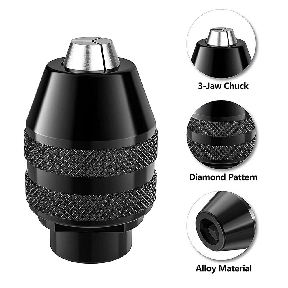 2Pcs Multi Chuck Quick Change Adapter Drill Bit Chuck Rotary Accessories Kit UK