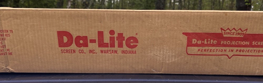 Vintage Da-Lite Comet Approx 40x38” Projection Screen EUC W/ Original Box