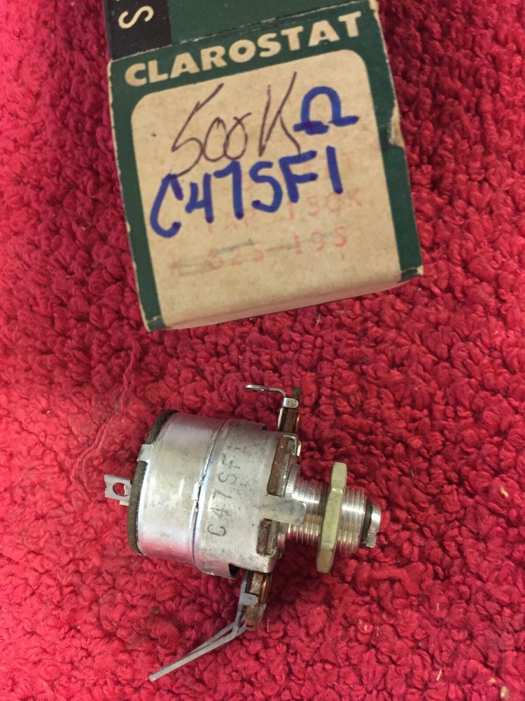 C47SF1 500K POTENTIOMETER   CLAROSTAT   NOS