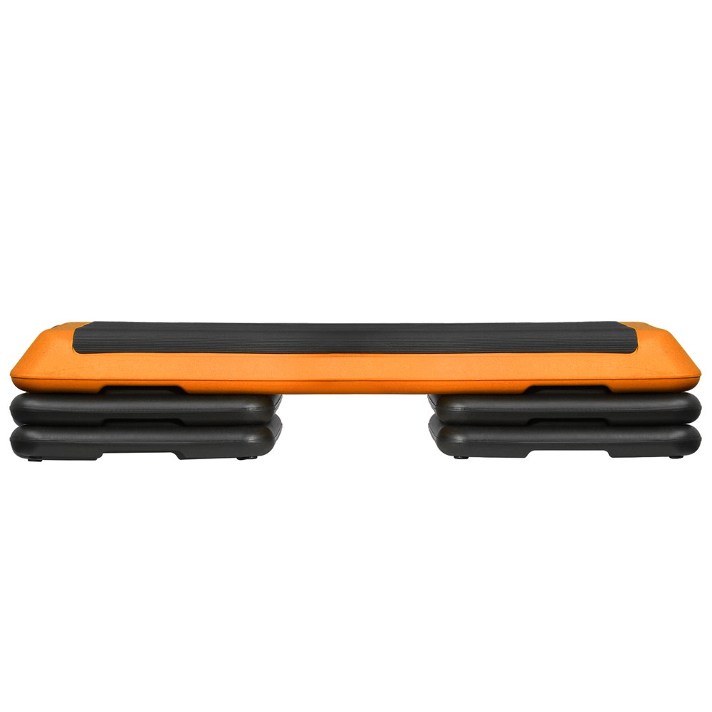 43.1'' Aerobic Step Platform with Adjustable Risers 4''-6''-8'' for Exercise