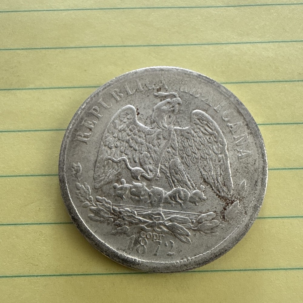 1872 Un Peso Mo M Mexico. 902.7