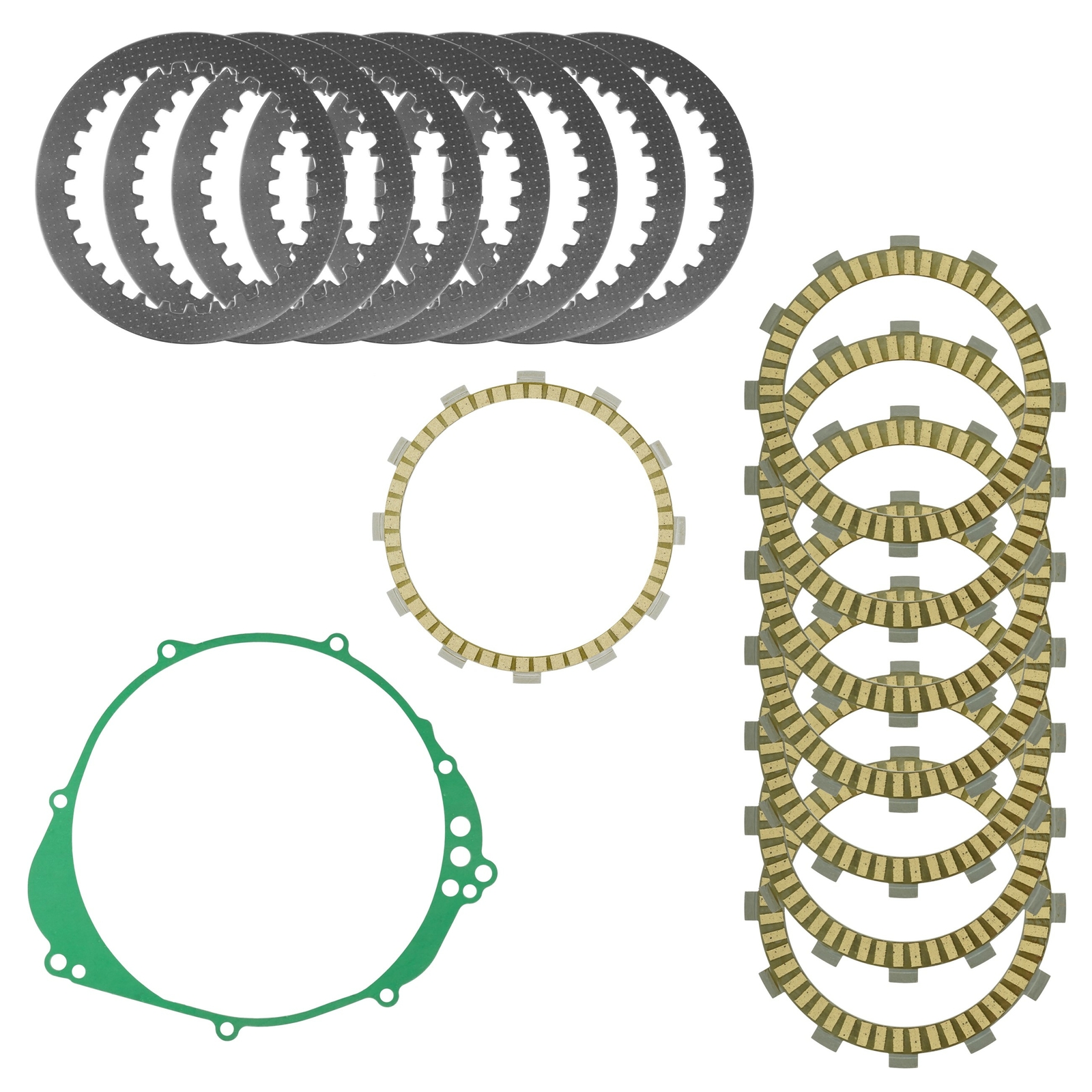 Clutch Friction Steel Plates and Gasket Kit for Yamaha R1 YZF-R1 YZFR1 1999-2003