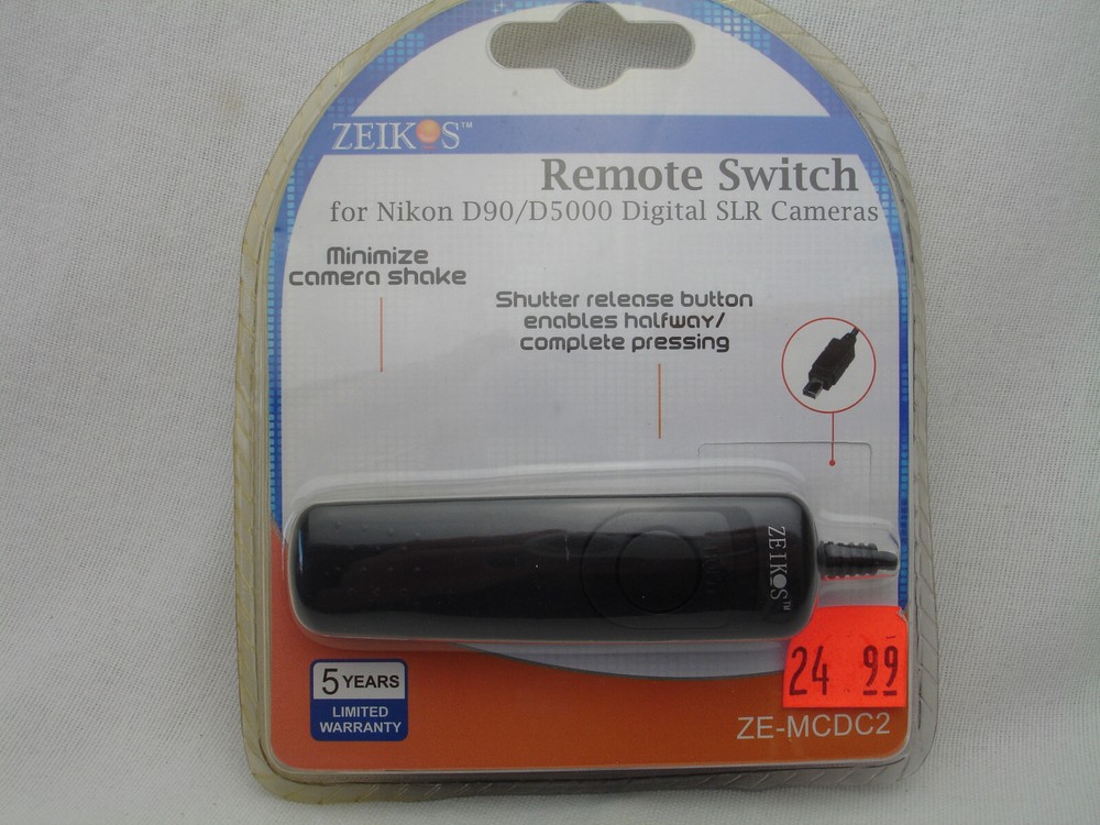 Zeikos Remote Switch for Nikon D90 D5000 Camera