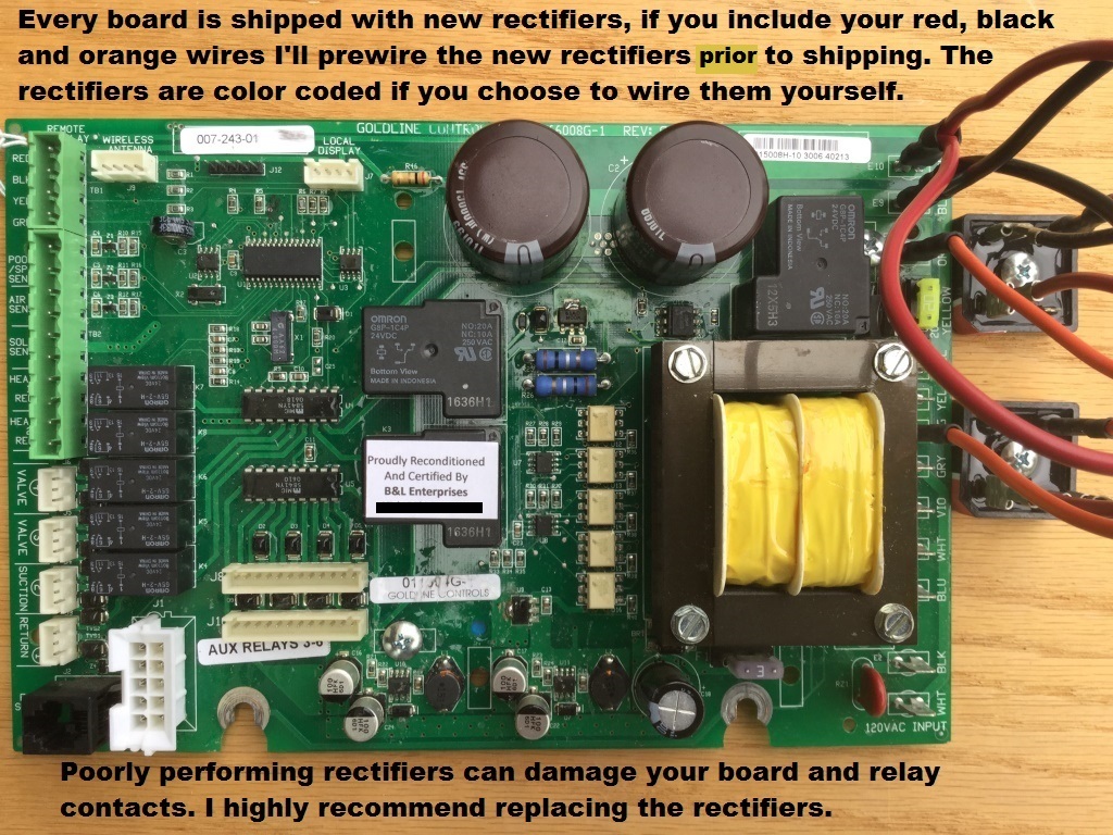 Repair Your Hayward / Goldline / Aqua-Logic GLX-PCB-MAIN System Board
