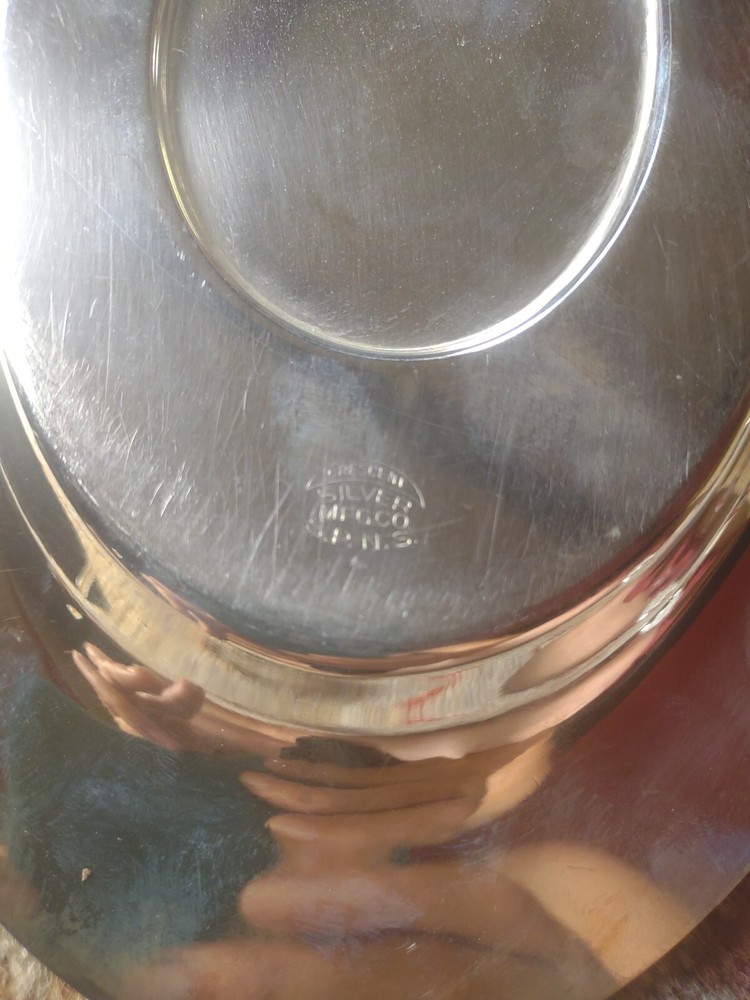 ELEGANT CRESCENT SILVER MFG. CO. OVAL SERVING DISH 9.5" x 6"