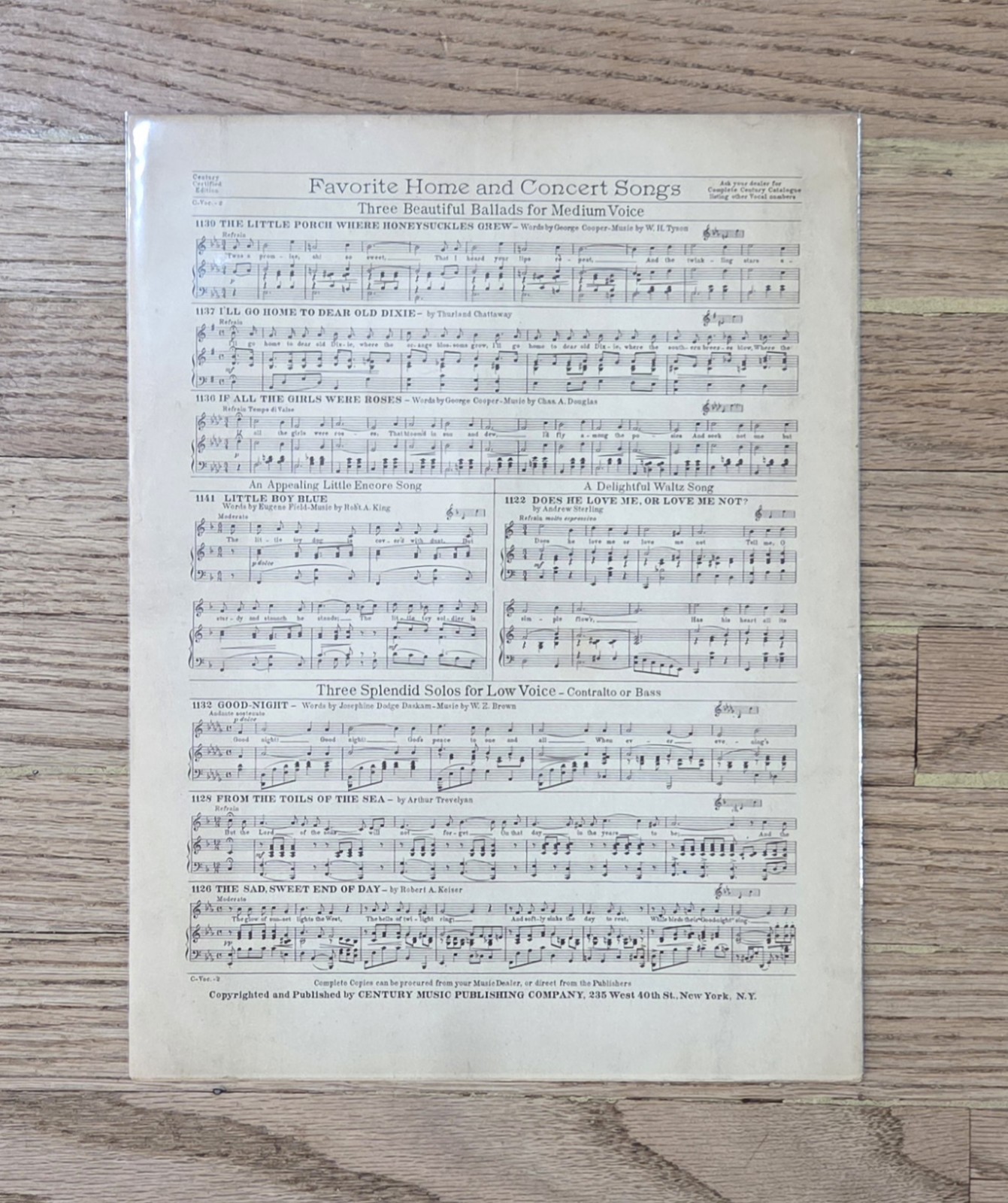 (8) Vintage Music Sheets Lot