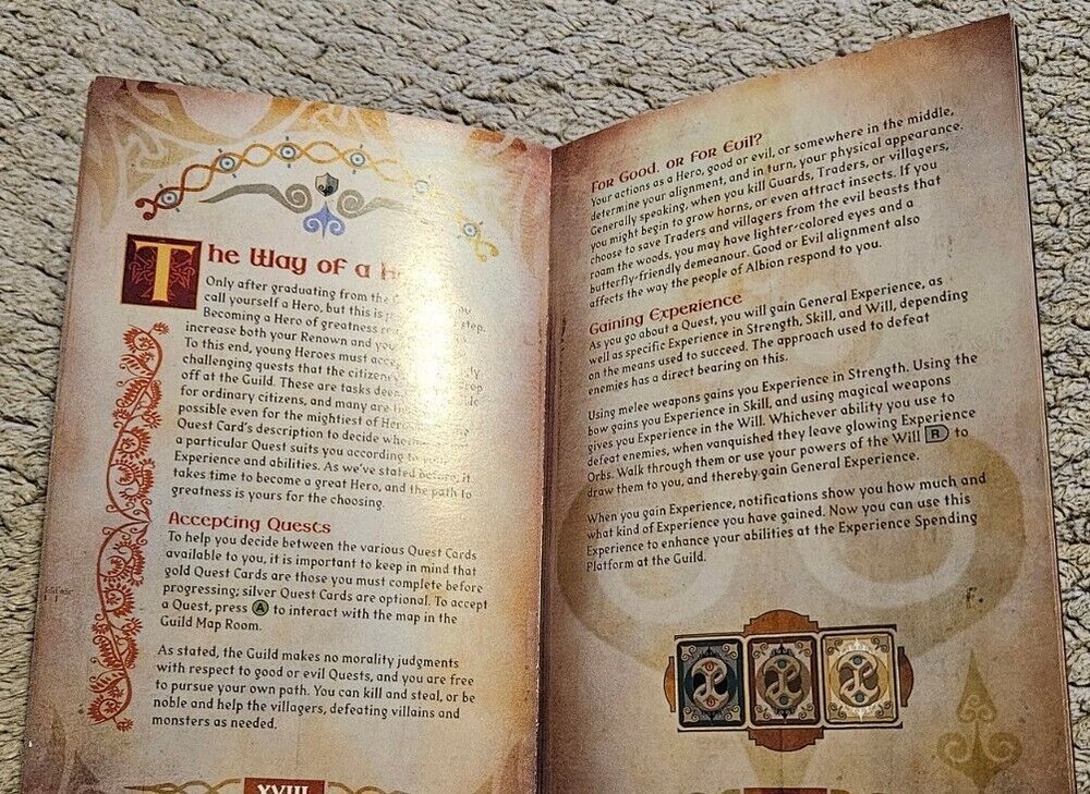 Fable XBOX Manual