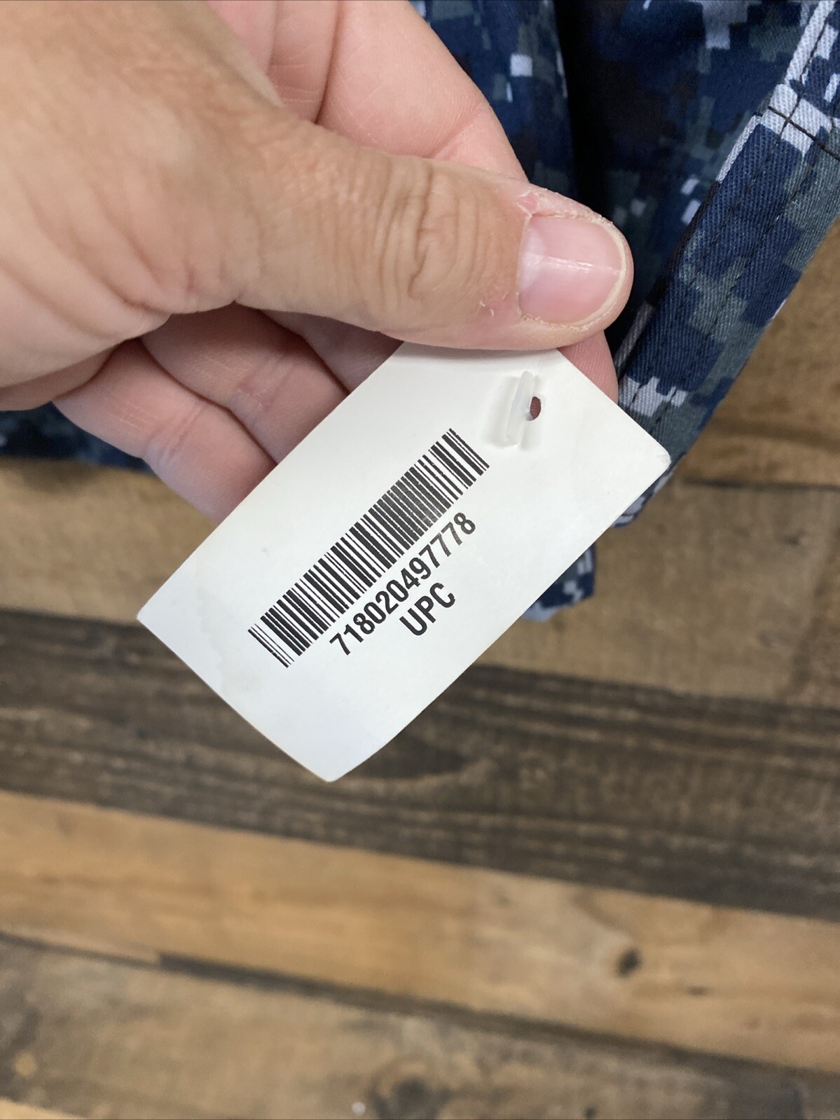 US Navy Blue Digital Pattern Shirt Blouse Working Lightweight Sz X-Small X-Short