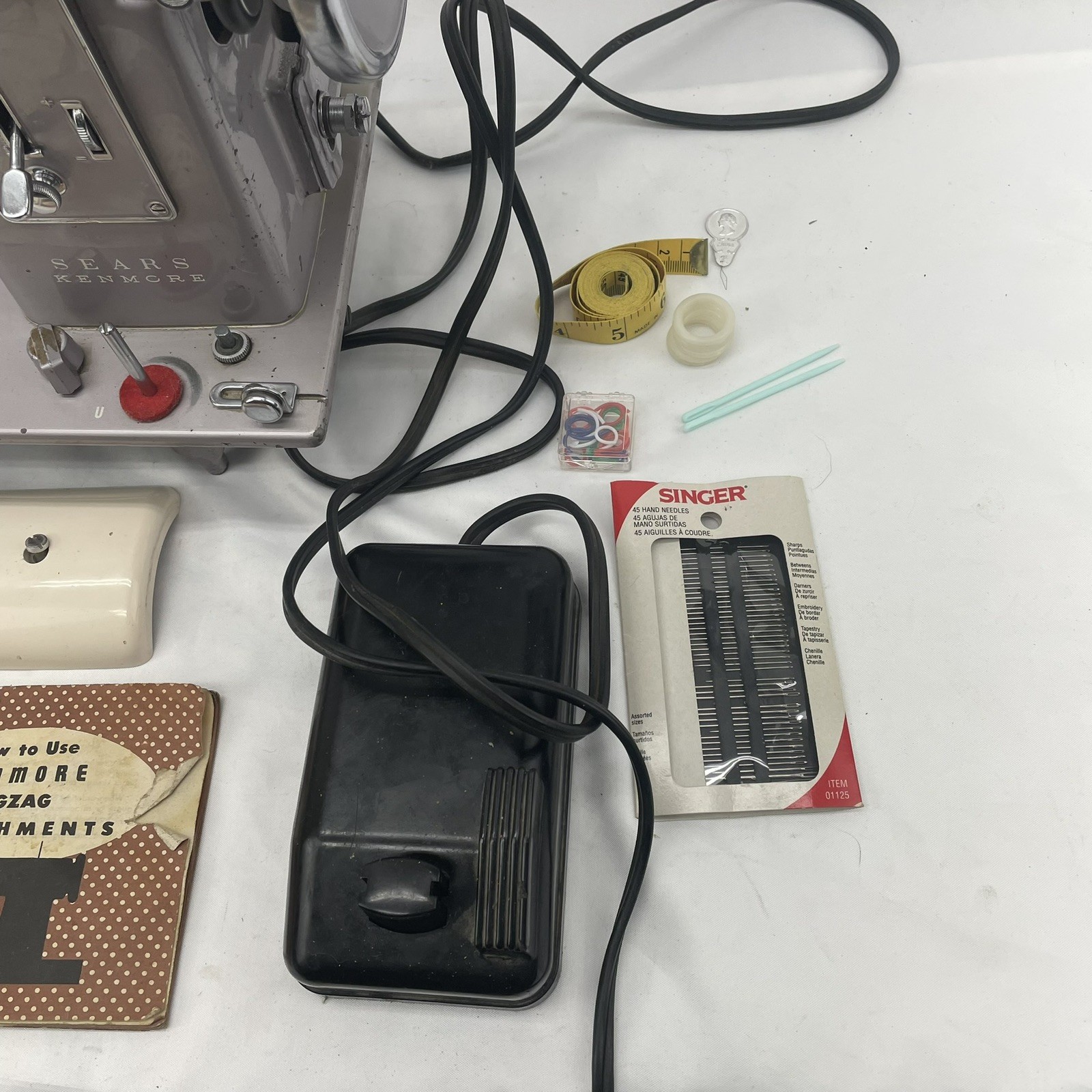 SERVICED - KENMORE 158 HEAVY DUTY 1 Amp Steel Zigzag Sewing Machine JAPAN