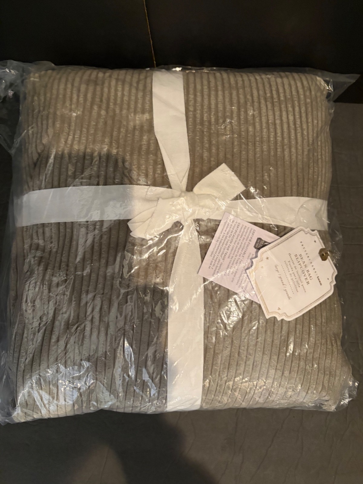 Pottery Barn Teen LARGE Corduroy OLIVE BEANBAG Chair SlipCOVER Kid VALENTINE NEW