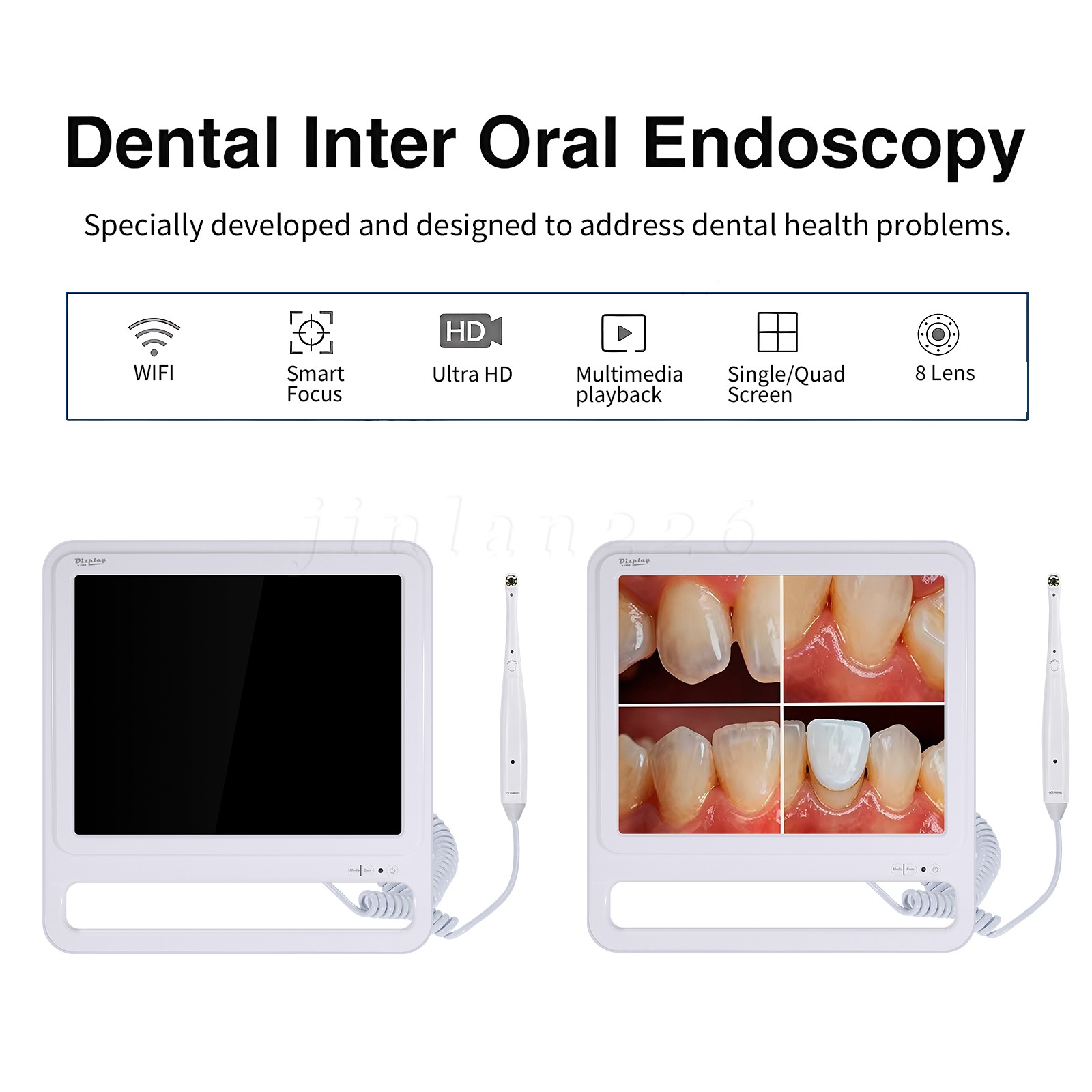WIFI Dental Intra Oral Camera 17Inch High-Definition Digital LCD Monitor