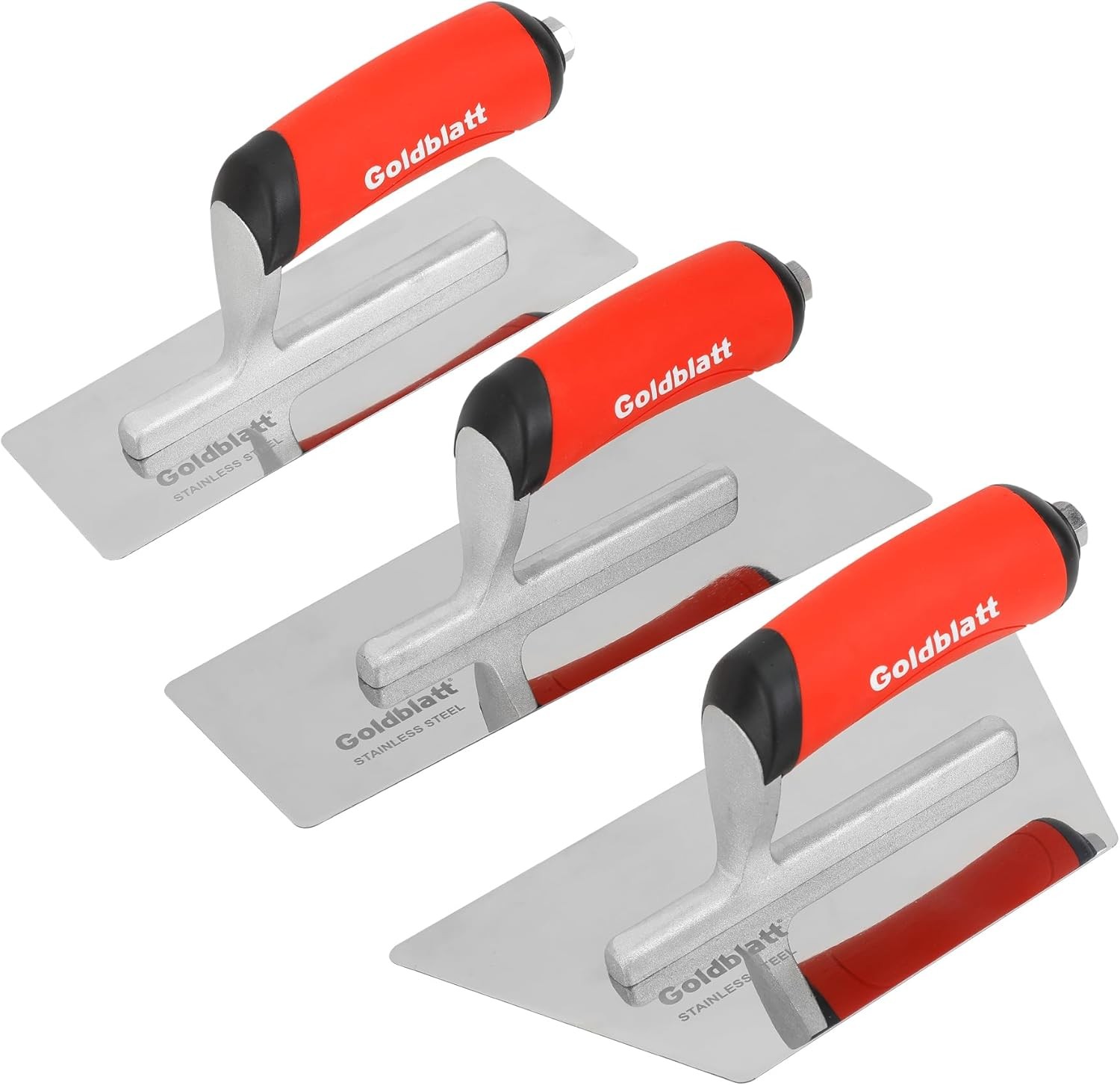 Goldblatt 3PIECE Venetian Plaster Finishing Trowel Set Drywall & Concrete Trowel