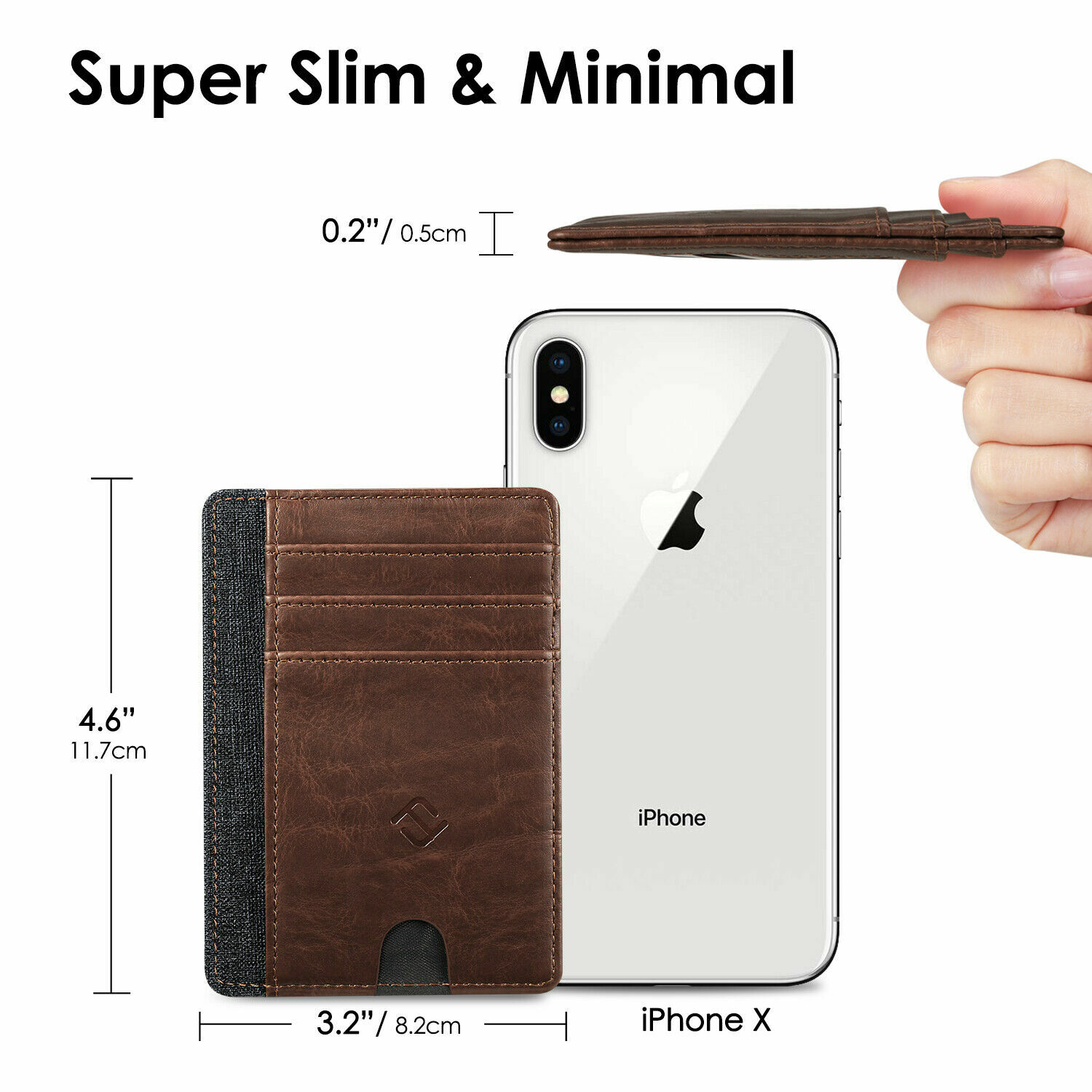 Men's RFID Blocking PU Leather Slim Wallet with Coin Holder