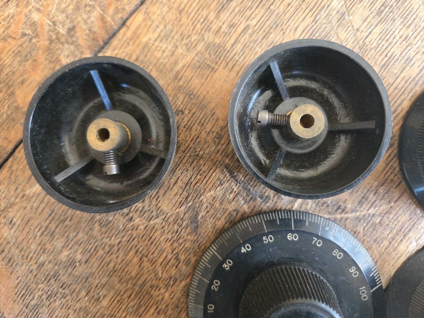 Vintage Lot Of Radio Tuning Condensers, Rheostats, Knobs Etc. Early Radios