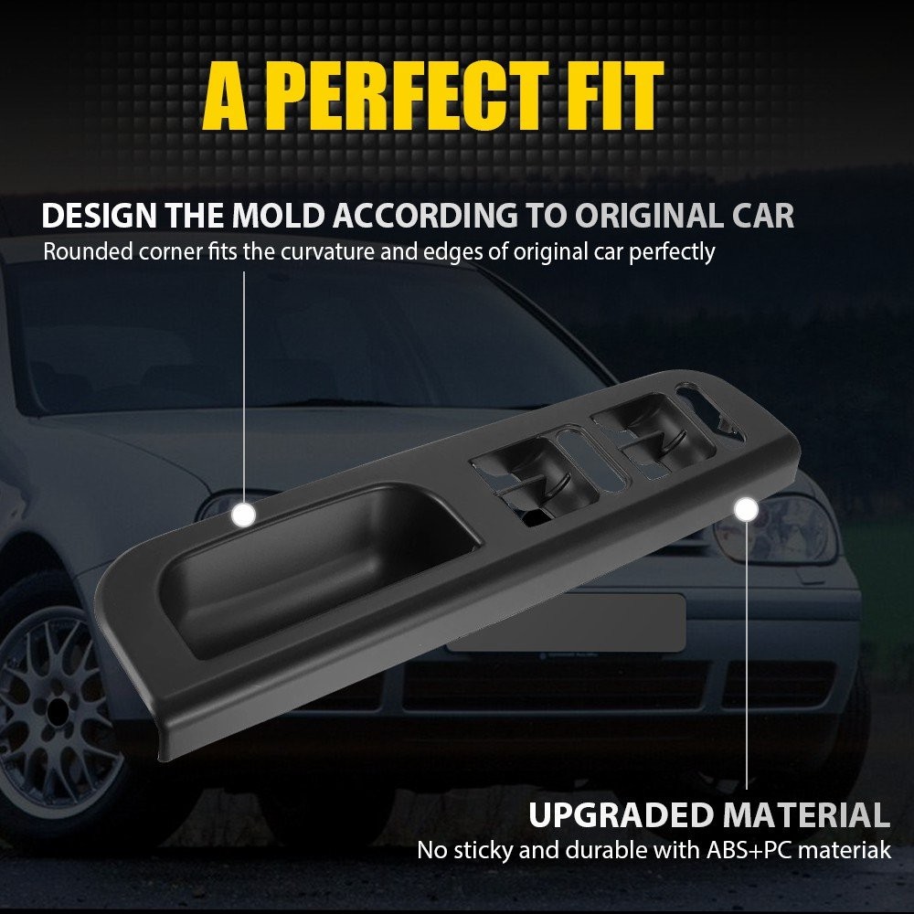 Master Window Switch Panel Bezel Door Handle Cover Set for VW Jetta MK4 1998-04