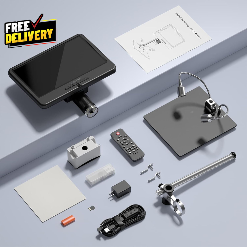 AD210 10.1 Inch LCD Digital Microscope for Adults Soldering Microscope for......