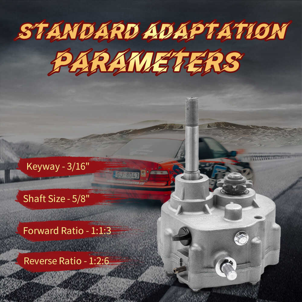 Go Kart Forward Reverse Gear box Set For 2HP-14HP Engine Transmission 5/8 inch