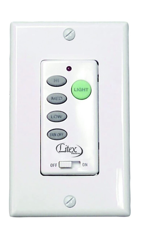 Litex WCIl-100 Wall Command Universal Ceiling Fan & Light Control 3 Speed White