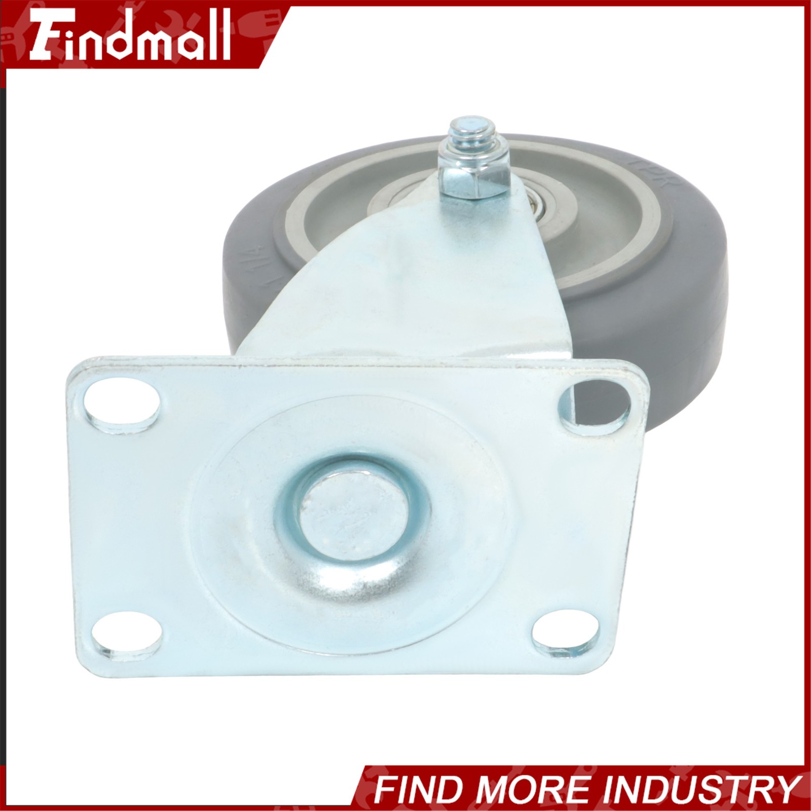 Findmall 4 Pcs 4" Swivel Caster Wheels (Two Straight, Two Diagonal Belt Brakes)