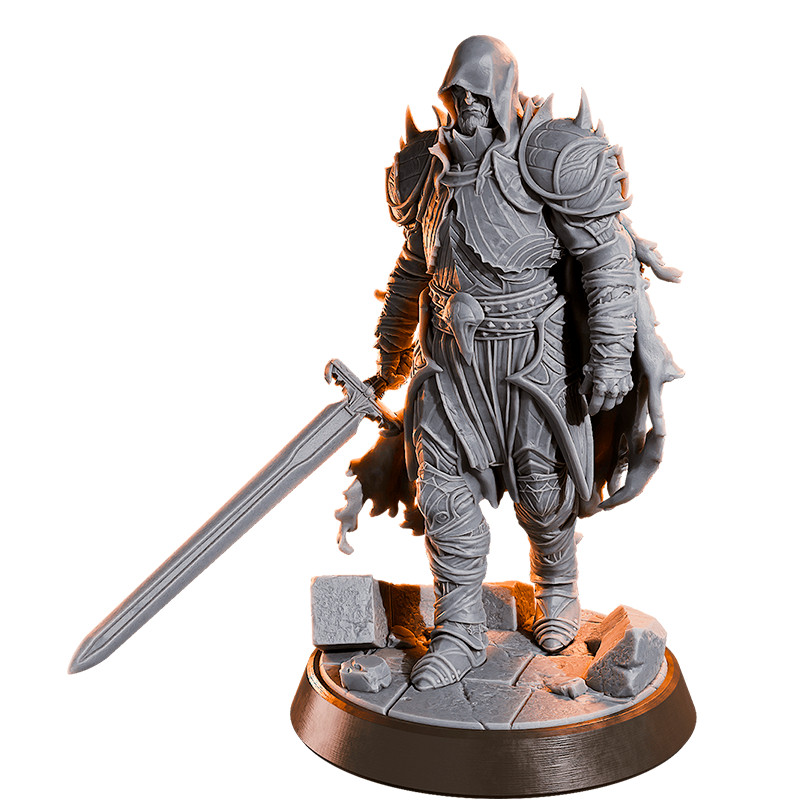 DnD Brigham Vampire Hunter Strahd Mini 32mm Scale Mini TTRPG