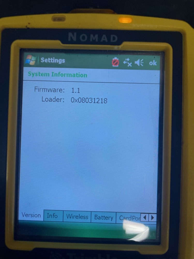Trimble Nomad 900GLC Data Collector Rugged Handheld w/Terrasync 5.85 software