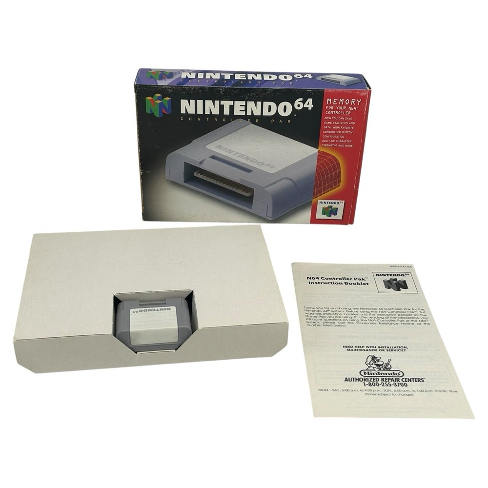 Nintendo 64 N64 Memory Controller Pak OEM Authentic Complete CIB w Box Tested